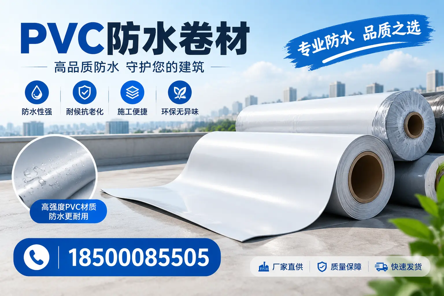 常见pvc防水卷材选型误区，昌都用户必看